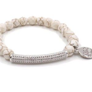 Kinsley Armelle SILVER KHAKI BRACELET